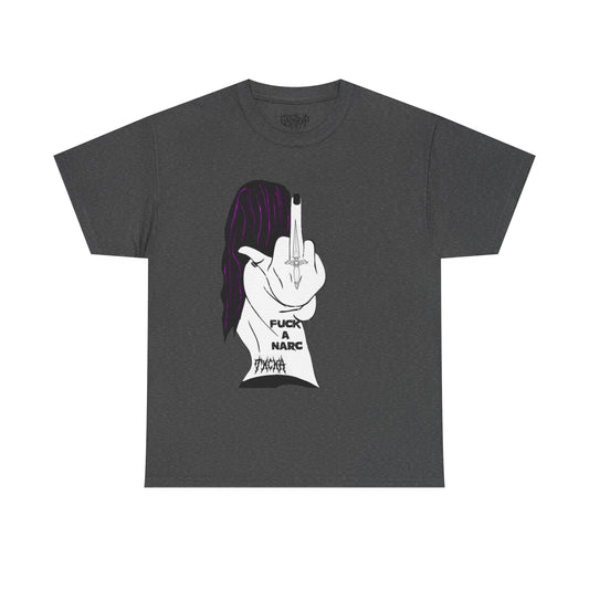 T-Shirt — Graphic Middle Finger 'Fuck a Narc' Anti-Narc Tee